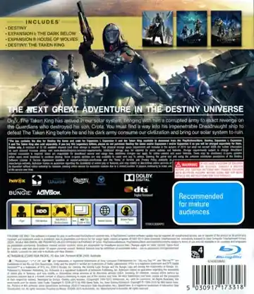 Destiny - The Taken King (USA) (DLC) box cover back